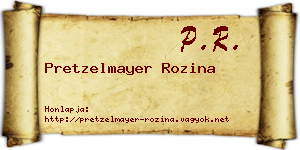 Pretzelmayer Rozina névjegykártya